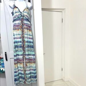 Aidan Mattox Vibrant Multicolor Gown Size 4